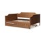 Baxton Studio Alya Classic Farmhouse Walnut Brown Finished Wood Full Size Daybed with Roll-Out Trundle Bed 182-11173-10833-Zoro - alternate 5